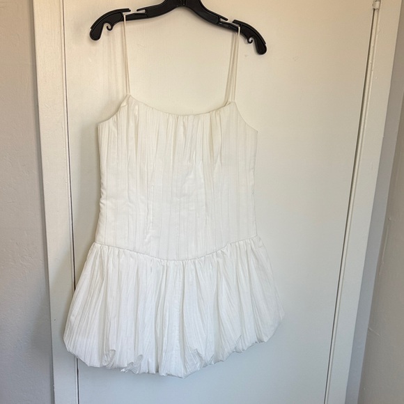 Acler White Ivory Pleated Folkestone Bubble Skirt Mini Dress - Picture 5 of 10